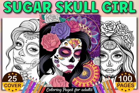 100 Girl Sugar Skull Coloring Pages