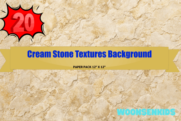 20 Cream Stone Textures Background Watercolor PNG KDP Digital Paper