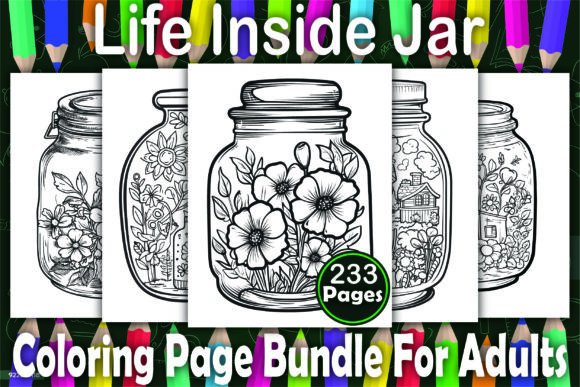 233 Life Inside Jar Coloring Pages Book