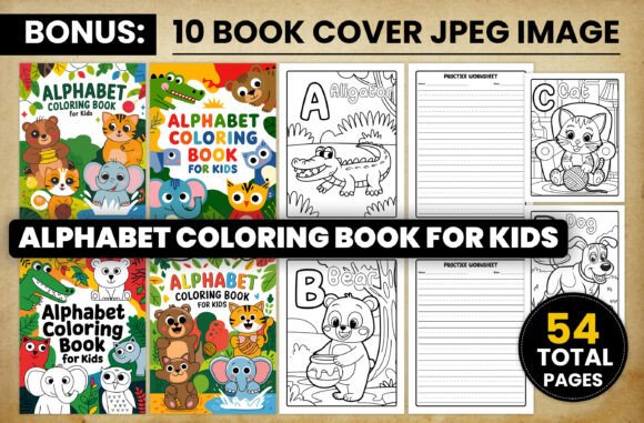 54 Pages Alphabet Coloring Book for Kids: A Strategic Asset for Creators and Educators