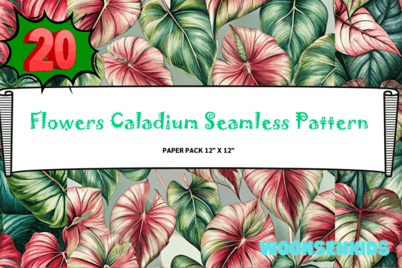 Beautiful Flowers Caladium Seamless