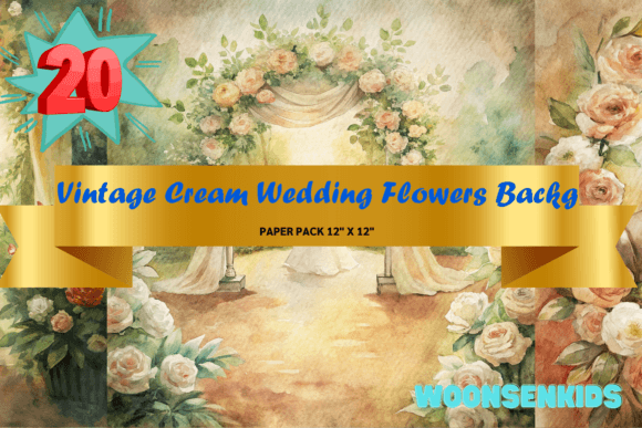 Best Vintage Cream Wedding Flowers Background