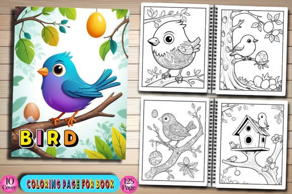 Birds Coloring Page Book