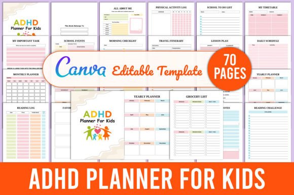 Editable ADHD Planner for Kids Canva: A Practical Workflow Tool for Educators, Parents, and Creators
