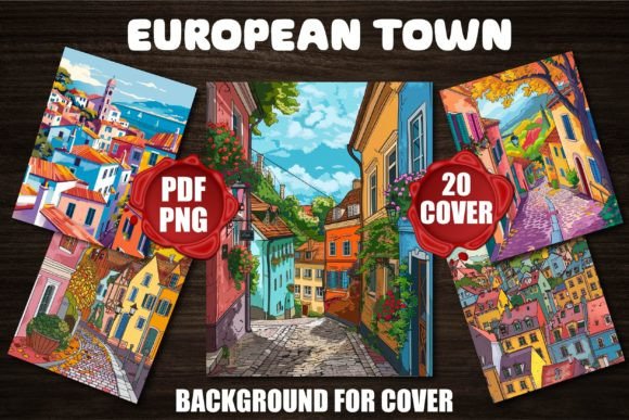 European Town Backgrounds for Covers