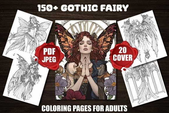 Gothic Fairy Coloring Pages