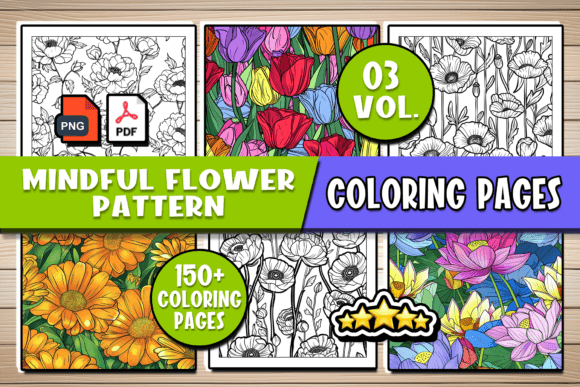 Mindful Flower Patterns Coloring Pages: A Creative, Calming, and KDP-Ready Digital Resource