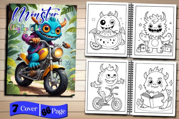 Monster Coloring Page Book for Kids