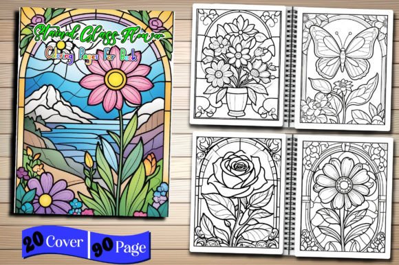 Stained Glass Flower Coloring Pages: A Creative, High-Resolution Resource for Kids, Educators & KDP Publishers